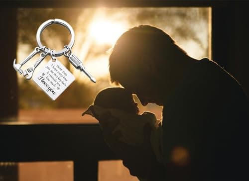 Ediseng Personalized Father's Day Gifts for Dad Stepdad,Funny Dad Keychain from Daughter/Wife,Cool Keychain for Men,Dad Birthday Gifts - Thumbnail 2