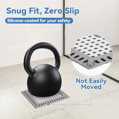 Shower Drain Hair Catcher, 4.72" Shower Drain Cover, All-in-One Universal Sink & Shower Drain Strainer, Easy Installation, Stainless Steel and Silicone Bathroom Accessories for Tub, Bathtub (Square) - Thumbnail 4