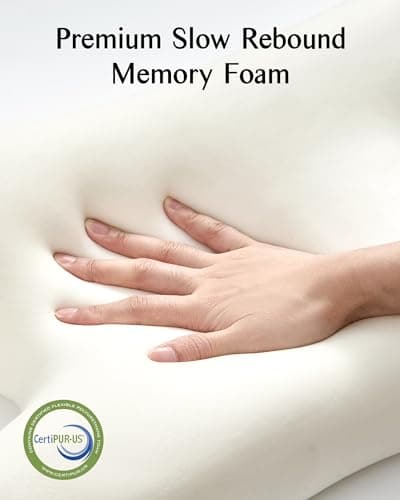 Joynox Travel Memory Foam CPAP Bed Pillow for Side & Back Sleepers, Portable Sleep Apnea Pillow with Storage Bag for All CPAP Masks Users, Washable Neck Support Pillow for Hotels Camping - Thumbnail 5