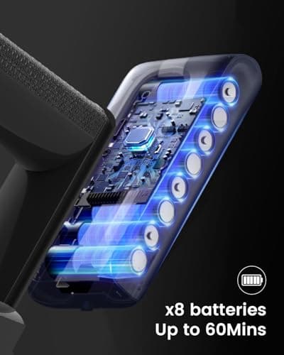 Cordless Vacuum Cleaner, 650W 48KPA UP to 60Min Vacuum Cleaners for Home, Self-Standing Stick Vacuum with Green Light Anti-Tangle, Vacuum Cordless Rechargeable for Pet Hair Carpet Hard Floors Purple - Thumbnail 4