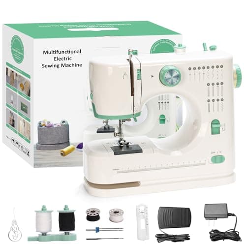 Mini Dual-Speed Sewing Machine Double Needle & Double Thread 16 Stitch Modes Beginner-Friendly Household Sewing Machine, ldeal for Adults & Beginners - Image 1