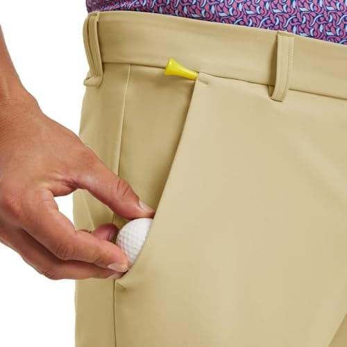 M MAELREG Men's Golf Dress Pants Stretch Quick Dry Wrinkle Free Office Pants with 4 Pockets Casual Pants for Men Khaki - Thumbnail 4