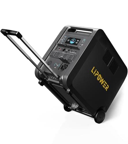 Lipower 6144Wh Power Station, 4200W Output Home Battery Backup & Solar Generator | 6.1kWh LiFePO4 Battery, EV/AC/Solar/Car Charging, 120V/240V for Emergency, Camping, RV, Backup Power - Image 1