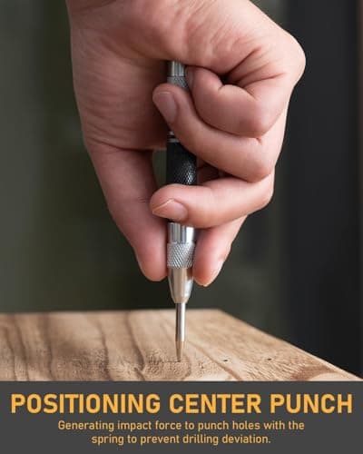 14 Pack Mechanical Carpenter Pencil Set with Sharpener 38 Refills, Automatic Center Punch, Carbide Scribe Tool, Eraser and Deep Hole Marker Pen, Heavy Duty Construction Pencil for Architect-With Pouch - Thumbnail 6