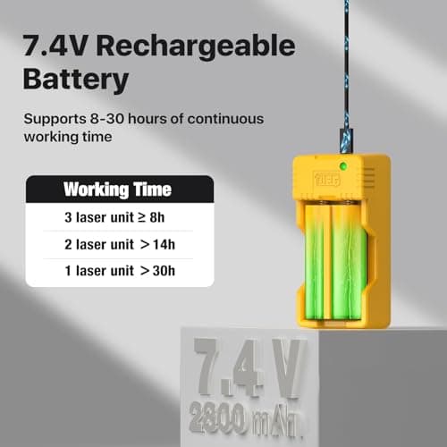 Laser Level 360 Self Leveling,DEGLASERS 3x360 Green Cross Line Laser Level for Construction and Picture Hanging with Rechargeable Battery(30Hrs), Remote Control, Magnetic Bracket, Portable Bag - Thumbnail 6