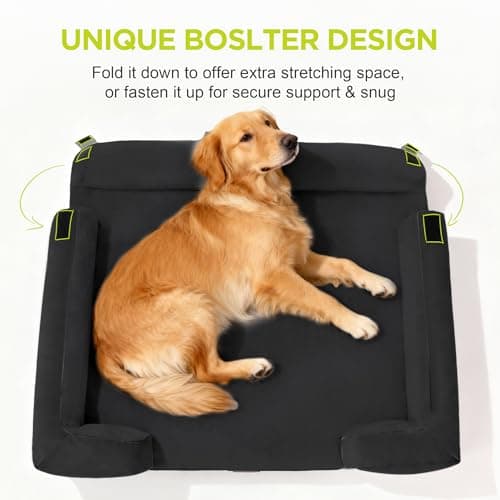 Extra Large Dog Bed, Orthopedic XL Washable Bed for Big Dog Waterproof Pet Couch Sofa Bolster with Removable Cover, Non-Slip Bottom, Tennis Ball Toy, 42x30 - Thumbnail 3