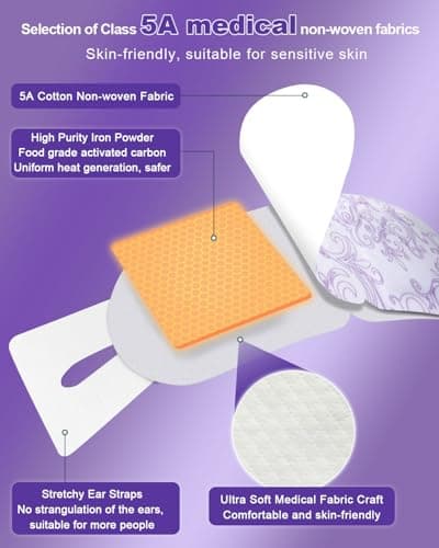 30 Packs Steam Eye Mask Lavender,Warm Compress for Dry Eyes Sleep Mask,Hot Auto Heated Eye Masks Relaxing Items for Women Moist Heat Soothing Eye Fatigue,Disposable Eye Mask for SPA Essentials - Thumbnail 4