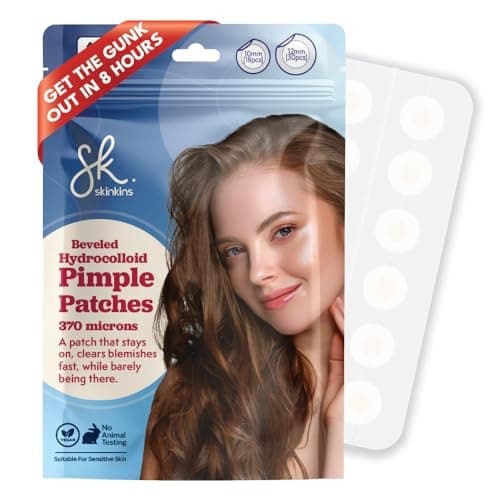 Invisible Pimple Patches for Face - Korean Hydrocolloid Acne Spot Treatment Dots, Ultra-Thin 0.37mm with Centella, Beveled Edge Grip, 48 Count (10mm and 12mm) - Image 1