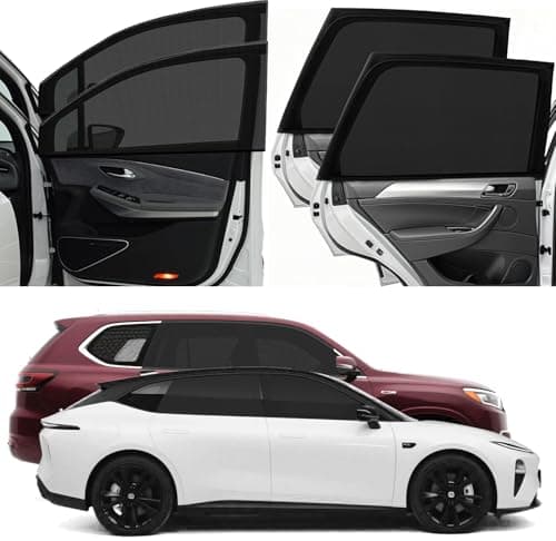 Car Window Screen for Cars and SUVs, Insect-Proof, Maintains Air Circulation, Sun Shading, Privacy Protection(All 4 Windows) - Image 1