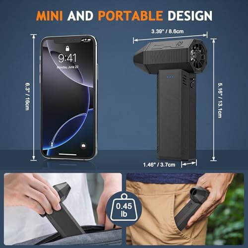 Compressed Air Duster - 180000RPM Powerful Electric Air Duster, 3 Gear Adjustable Cordless Air Blower, Rechargeable Dust Cleaner for Keyboard, Computer, Home, Outdoor, Car - Thumbnail 5