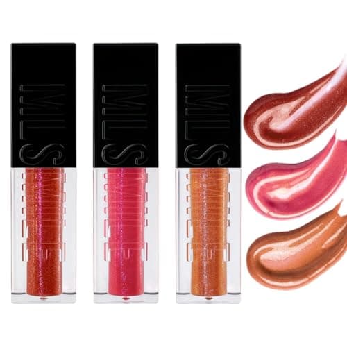 Lip Glow Oil Set – Hydrating & Moisturizing Lip Gloss Oils | High-Shine, Long-Lasting Non-Sticky Lip Care for Smooth Glimmer Finish, Plump Lips | Gift for Women & Girls 3Pcs (Set B) - Image 1