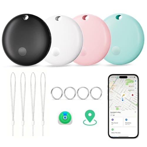 Lmrbelec Tracker Tags for Apple Find My (iOS Only) - Macaron, 4 Pack