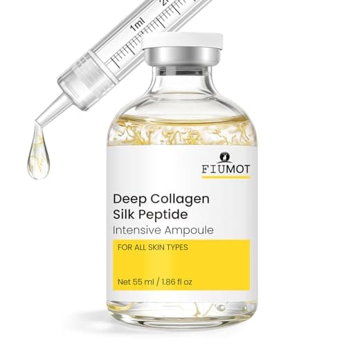 Deep Collagen Silk Peptide Intensive Ampoule with 30 Peptides, ~120 Da Collagen & Panthenol, Hydrating and Firming Serum for Fine Lines, Face & Neck, 1.86 fl oz - Image 1