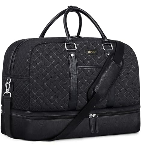 Weekender Bags for Women, 21" Large Travel Duffle Carry on with Crossbody Bag & Toiletry Bag, Water-Resistant Shoe Compartment, Trolley Sleeve, for Business Weekend Overnight Trips - Image 1