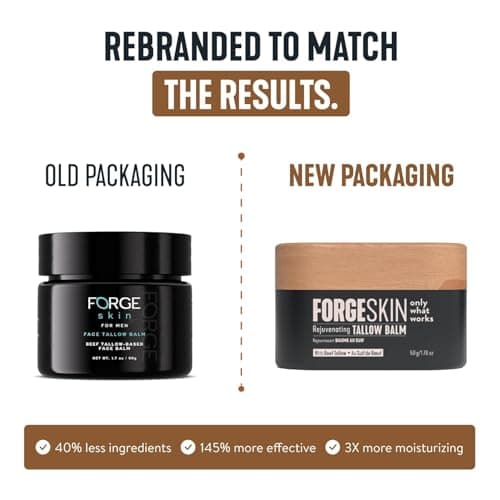 Forge Skin® Wrinkle Defense Beef Tallow Balm for Men [TALLOW-BASED] Moisturizer for Face Hydration - Hydrating Anti Aging Skin Cream - Natural Facial Skincare Lotion with Essential Oils (1.7 OZ) - Thumbnail 2