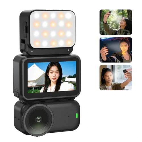 BRDRC Action 6 Magnetic Mini LED Fill Light, Photography Fill Video Lighting with Quick-Release Cold Shoe Adapter, 3 Color Modes, 4 Levels Brightness for DJI Osmo Nano Camera Accessories - Image 1