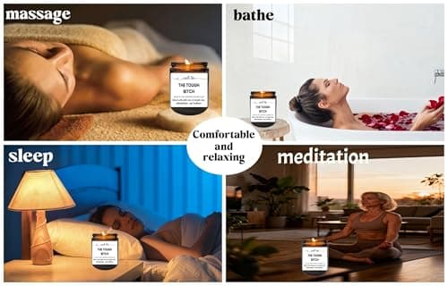 Carastora Fun Candle for Women, Natural Soy Wax, Bluebells Scented Aromatherapy Candle, Perfect Unique Relaxing Gift for Friends, Mom, Sisters, Birthday, Valentine's Day, Christmas - Thumbnail 3