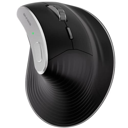 Bnnwa Wireless Vertical Ergonomic Optical Mouse 2.4G Bluetooth Wireless Vertical Mouse 4 Adjustable 1000/1600 / 2400/3200 DPI Wireless Mouse Compatible with Windows, Mac OS, Laptop, PC- Black - Image 1