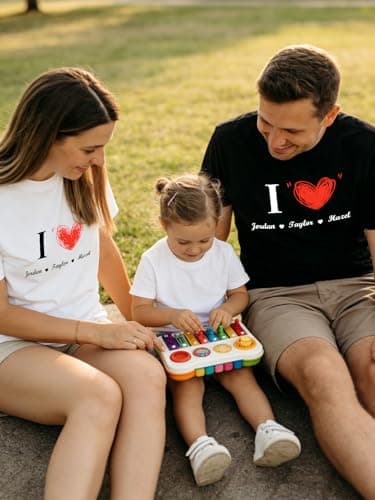 Custom4U Personalized I Love Shirt with Custom Kids Names Personalized from Son Daughter Birthday Gifts for Grandma - Thumbnail 5