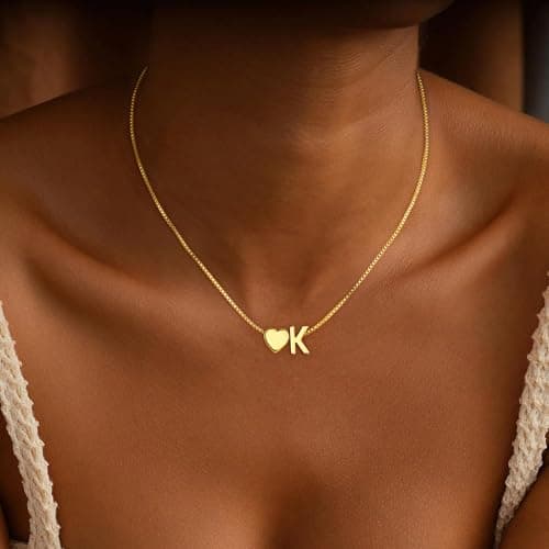 Eaciy Valentines Day Gifts for Her, Initial K Necklaces for Women Teen Girl Gifts Trendy Stuff, 5 6 7 8 9 10 11 12 13 Year Old Girl Daughter Birthday Valentines Gift - Thumbnail 3