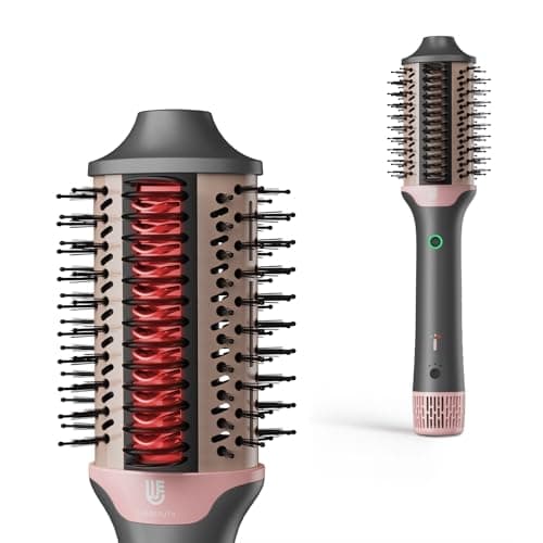 Blow Dryer Brush Hair Straightener: High Speed Hot Air Styler 110,000 RPM for Fast Drying Straightening Volumizing, One Step Volumizer with PTC Smoothing Comb Negative Ion for Silky Frizz-Free
