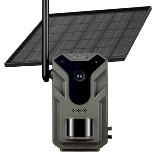 Hwishare 4G LTE Solar Trail Camera – No-Glow Night Vision, Live Feed & Two-Way Audio for Wildlife Monitoring - Image 1