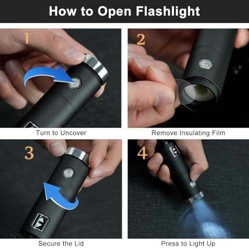 Lejorain Folding Reverse LED Umbrella - Upside Down Reflective Umbrellas Compact Inverted Travel Windproof Umbrella Auto Open Close for Rain - Thumbnail 6