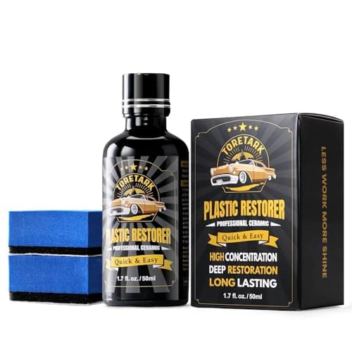 toretark Plastic Restorer for Cars, Not a Dressing, Black Trim Restorer, Ceramic Crystal Coating Highly Concentrated, Lasting Up to 6 Months+ with UV Protection, Restore Automotive Exterior 50ml*2 - Image 1