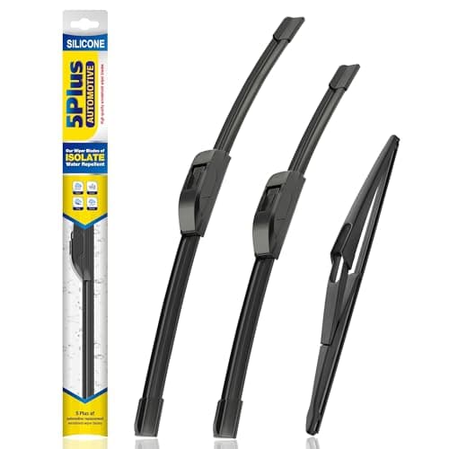 5 PLUS® Silicone Windshield Wipers Replacement for 2017-2022 NISSAN Rogue Sport Wiper Blades(Set of 3),Automotive Replacement Windshield Wiper Blades For My Car-28"/18"/12"