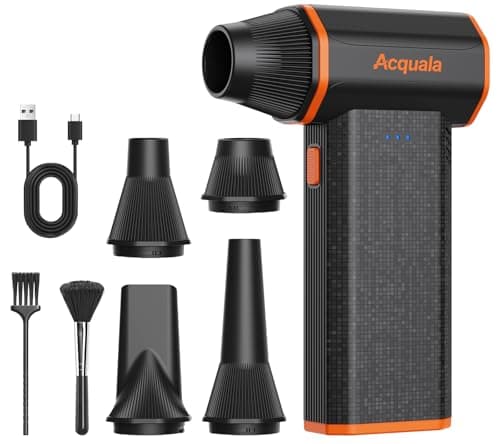 Electric Air Duster, 160000RPM Ultra Powerful Compressed Air Duster, 3-Gear Adjustable Air Blower, Rechargeable Cordless Mini Blower for Keyboard, Computer, Electronics, Car, Home & Outdoor Cleaning - Image 1