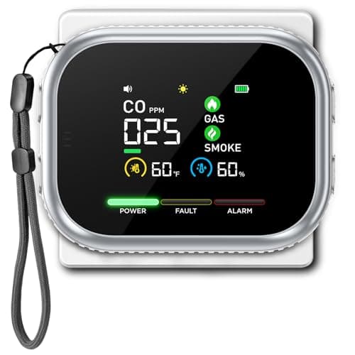 Carbon Monoxide Detectors Plug in, 7 in 1 Digital Carbon Monoxide Smoke Detector Combo, Portable Carbon Monoxide Smoke Alarm, Battery Backup Natural Gas CO Detector for Home RV Travel, Hotel, Garage - Image 1