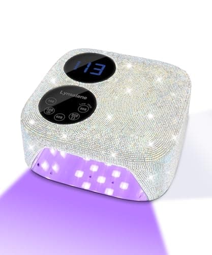 80W Cordless Nail Lamp with Magnetic Detachable Base, Dual-Screen Display & Gel Nail Light, Professional UV/LED Light for Gel Nails Fast Curing All Gel Polishes(Diamond) - Image 1