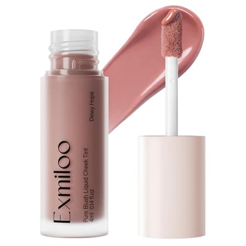 Exmiloo Liquid Blush for Cheeks, Lightweight Liquid Blush for a Natural Look, Buildable & Smooth Sheer Dewy Finish, Vegan & Cruelty-Free, Dewy Hope - Image 1