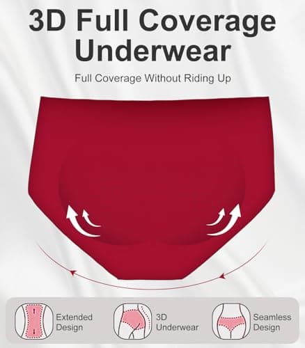 BARLEYUSA Womens Underwear Seamless High Waisted Silky Stretch Briefs No Show Breathable Full Coverage Ladies Panties 5 Pack - Thumbnail 5