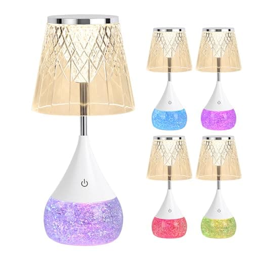 LKUA 7-Color Changing LED Night Light - Soothing Mood Lamp for Bedroom, Living Room & Office - Relaxing Flashing Glass Decoration Light ((Decorative Art)) - Image 1