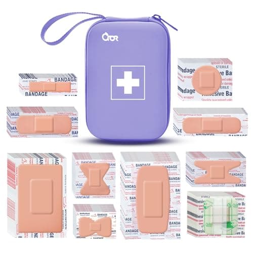Adhesive Bandages Variety Pack 180 PCS,Various Sizes Large Waterproof,Adhesive Flexible Fabric Bandages Breathable A026 - Image 1