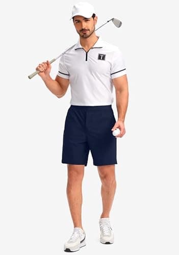 Viodia Men's 7" Golf Shorts with 5 Pockets Elastic Waist Dry Fit Stretch Lightweight Shorts for Men Hiking Casual Athletic Navy - Thumbnail 6
