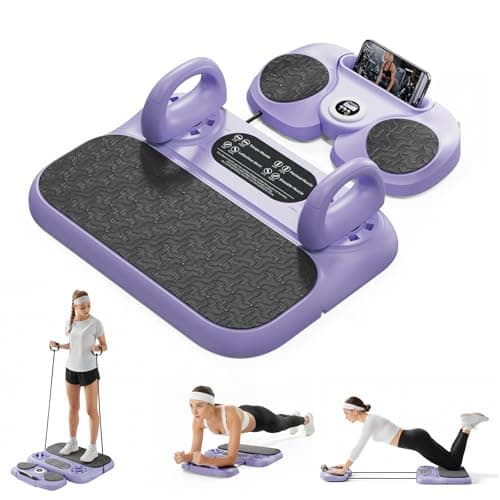Multifuncional Pilates Board & Push Up System with Timer, Ab Wheel & Core Sliders, Portable Home Gym Kit with Resistance Ropes & Plank Support, Full Body Workout for Women & Men (Simulates Reformer) - Image 1