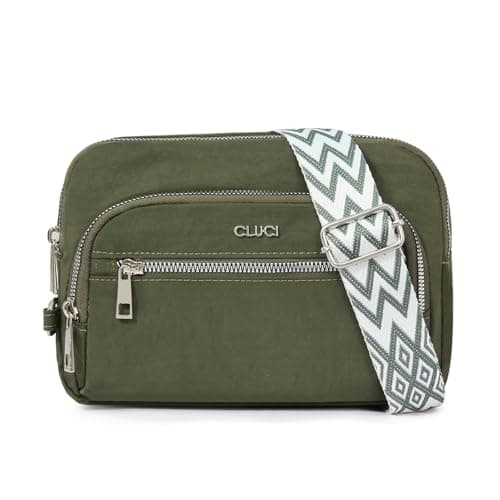 CLUCI Small Crossbody Bags for Women Travel,Anti Theft Cross Body Purse for Woman Foldie RFID Blocking Nylon Belt Bag - Image 1