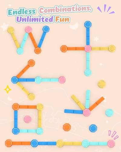 Holyton Music Light Up Balance Beam and Toddler Stepping Stones 13 Pieces, Non-Slip Plastic Balance Stackable Stepping Stones for Kids, Sensory Toys for Toddlers, Indoor or Outdoor Play, Easy Storage - Thumbnail 3