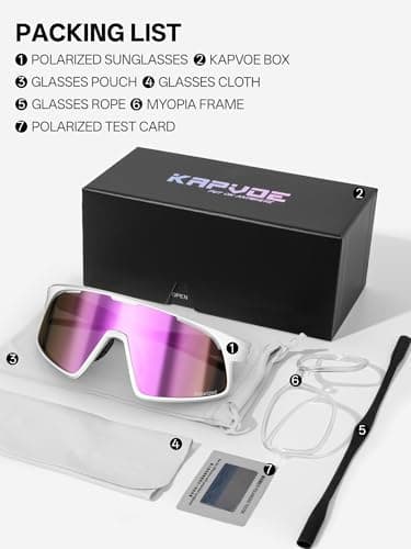 KAPVOE Polarized Cycling Glasses Men Women Sports Sunglasses for Mountain Bike Running Fishing Baseball K383 - Thumbnail 6