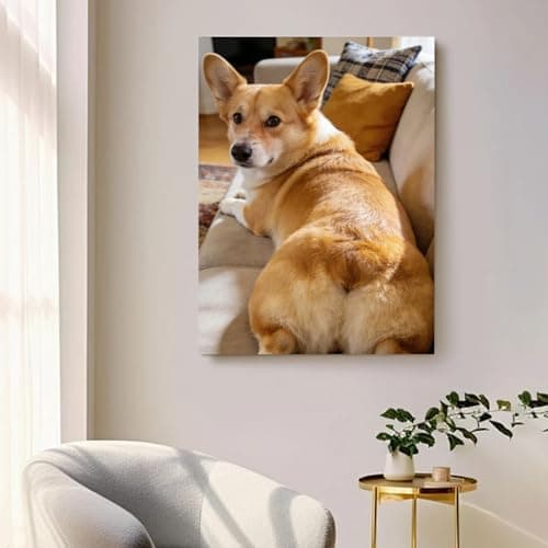 HHTCMM Ship Next Day Custom Canvas Prints with Your Photos for Pet/Animal,Personalized Canvas Pictures for Framed Wall Art for your Pets/Baby/Family (8“Lx8”W) - Thumbnail 3