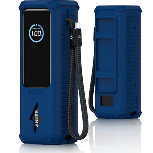 YWXTW Silicone Case For Anker 25000mAh Power Bank - Shockproof Drop-Resistant, Built-In Cable Storage | Non-Slip Grip, Hidden Dust Plug Full-Wrap Protective Cover For Anker Power Bank 165w Accessories - Image 1