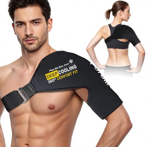 Shoulder Ice Pack Rotator Cuff Cold Therapy, Gel Ice Packs for Injuries Reusable with Long-Lasting Cooling, Thickened Ice Pack for Shoulder, Hot and Cold Pack for Pain Relief, Surgery Recovery Gifts