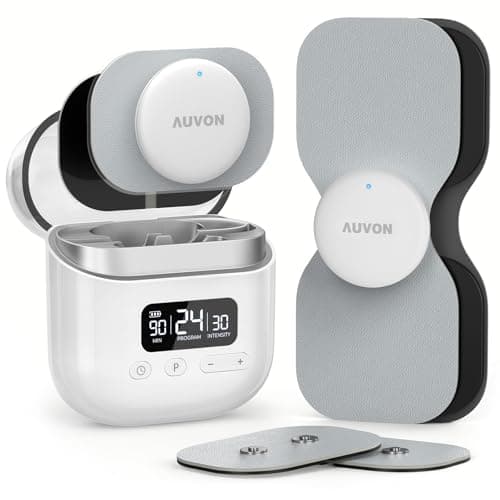 AUVON Wireless 24 Modes TENS Unit Muscle Stimulator for Pain Relief, Smart Rechargeable TENS Machine with Dual Size 6 TENS Pads for Physical Therapy, Pocket-Size TENS Device for Shoulder & Back Pain - Image 1