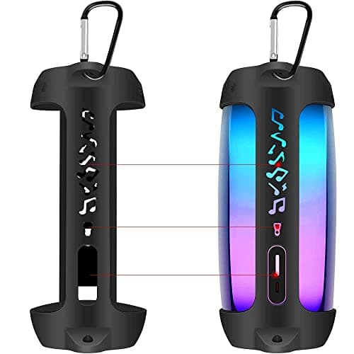 Case Cover for JBL Pulse 4 - Waterproof Portable Bluetooth Speaker, Travel Carrying Storage Bag with Shoulder Strap and Carabiner (Black) - Thumbnail 3