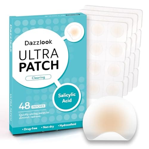 Dazzlook Ultra Pimple Patches, Zits and Blemishes Patch with Salicylic Acid (48 Counts), Invisible Hydrocolloid Spot Patch Day & Night Absorbing Patch for Face and Skin - Image 1