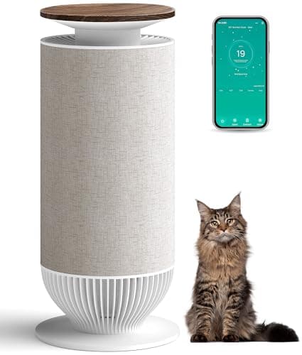 Petbobi Air Purifiers for Home Pets - H13 True HEPA Air Purifier for Large Room, Airborne Pet Hair and Odors, 360° Intake with PM2.5 Monitor, Smart App Control, Quiet Operation, Pet Lock - Image 1