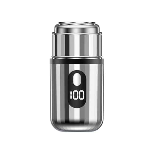 Mini Electric Razor, Pocket Size Shaver for Men & Women, Rechargeable Easy One-Button, Type-C Charging, Portable Powerful Waterproof Electric Razor for Travel & Office (Silvery) - Image 1