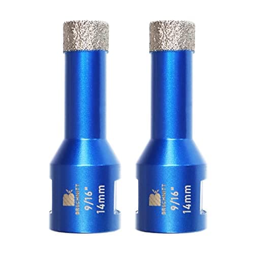 3/5 Inch Diamond Core Drill Bit for Porcelain Tile Ceramic Marble Granite Drilling,BRSCHNITT 2pcs Vacuum Brazed Diamond Hole Saw with 5/8-11 Thread (14mm 2pcs) - Image 1